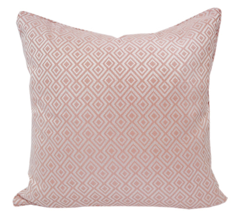 Jacquard Rose Pink Catchy Diamond line throw pillows