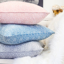 Jacquard Geometric Silver Woven Pattern Design throw pillows