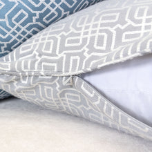 Jacquard Geometric Silver Woven Pattern Design throw pillows