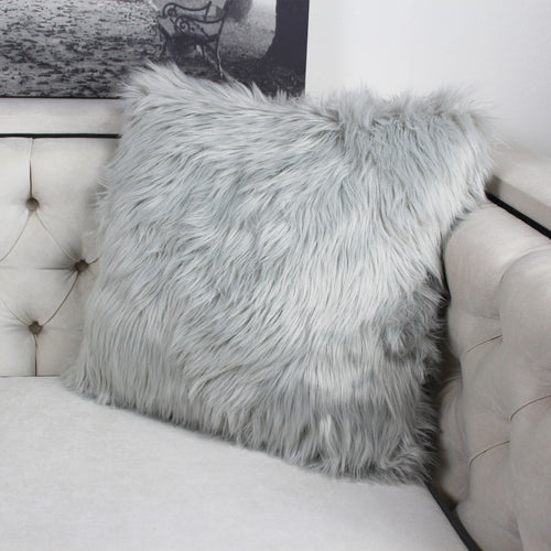 Furry Home Designer Pillow Gray and  in Various Colors
