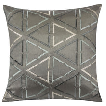 Poly Silk Pewter Embroidered Pillow