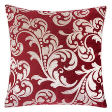 Silver Floral Embroidered  Poly Velvet Designer Pillow