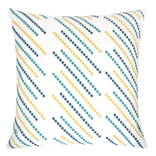 Embroidered Constantine Striped Throw Pillow