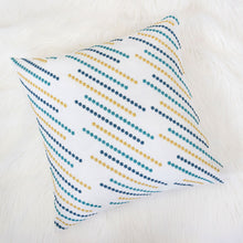 Embroidered Constantine Striped Throw Pillow