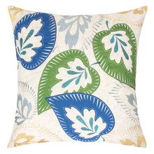 Embroidered Fondulac Applique Floral leaf pillow 100% Cotton