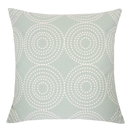 Embroidered Cotton Sea Spray Throw Pillow