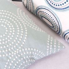 Embroidered Cotton Sea Spray Throw Pillow