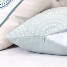 Embroidered Cotton Sea Spray Throw Pillow