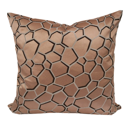 Satin Poly Geometric Pillow in Pink 20x20 - Home Accent Pillows