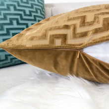 Cut Velvet Modern Maze throw pillow