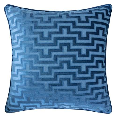 Cut Velvet Modern Maze throw pillow