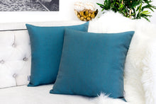 Jacquard Solid Turquoise Designer  Throw pillows