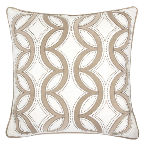 Embroidered Geometric Designer pillow 100% Cotton