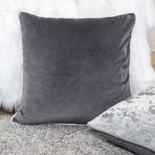 Poly Velvet Solid Daily Gray Designer Pillow Pipping