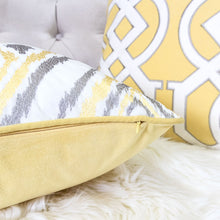 Embroidered Yellow Spring Throw Pillow