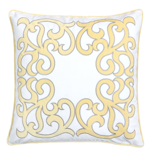 Applique Velvet Throw Pillow