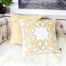 Applique Velvet Throw Pillow