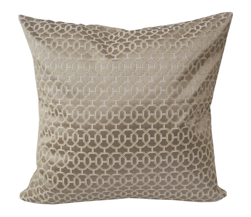 Satin Poly Geometric Gold  and Copper Pillow 20x20 - Home Accent Pillows