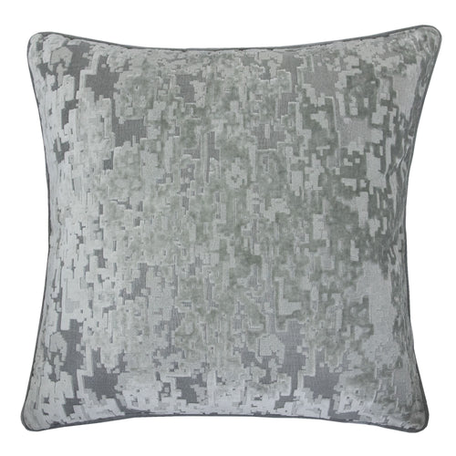 Cut Velvet Gray Unique Designer Throw Pillow