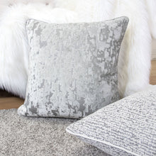 Cut Velvet Gray Unique Designer Throw Pillow