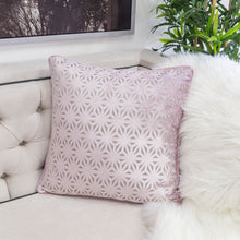 Cut Velvet Geometric Elegant Design Throw Pillow