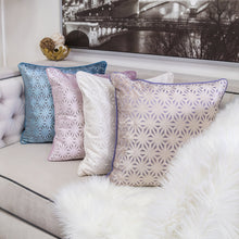 Cut Velvet Geometric Elegant Design Throw Pillow