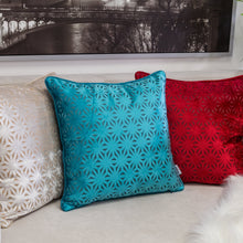 Cut Velvet Geometric Elegant Design Throw Pillow