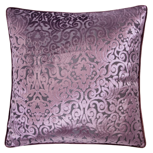 Cut Velvet Classy Elegant Floral Design Throw Pillow