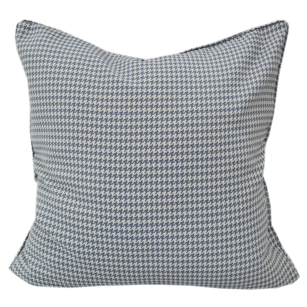 Modern Blue Houndstooth woven Accent Pillow