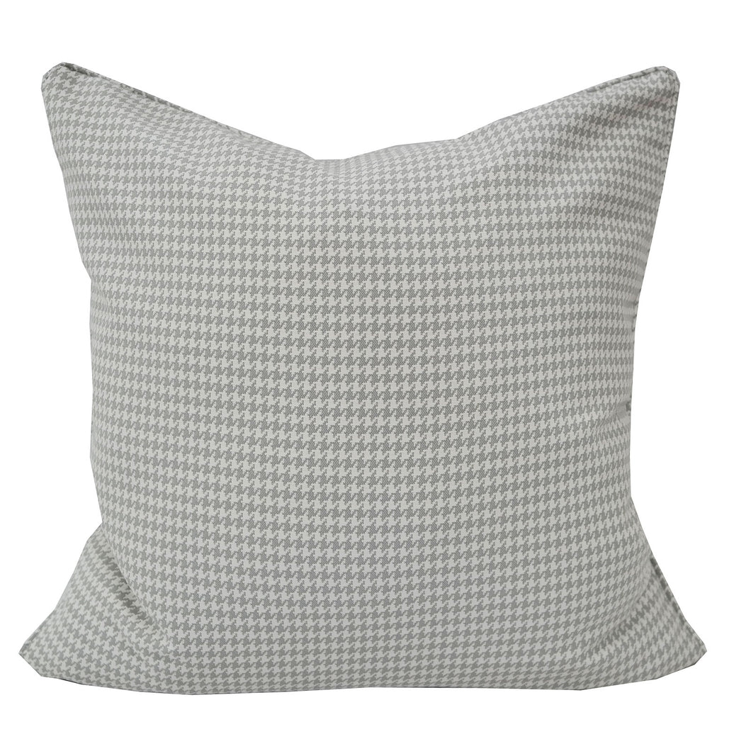 Modern Grey Houndstooth woven Accent Pillow