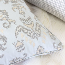 Woven Powder Blue Designer Throw Pillow with Elegant Design