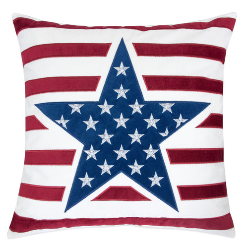 USA Velvet Applique Embroidery Throw Pillows