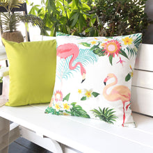 Flamingo Paradise Large Water/UV/Stain-Resistance Tropical Decorative Replacement Cushion