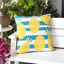 Pineapple Large Tropical Striped Water/UV/Stain-Resistance Decorative Replacement Cushion