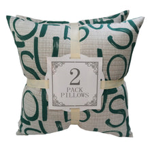 Modern Fabulous in Green Text Decorative Throw Pillow 18x18 - Home Accent Pillows
