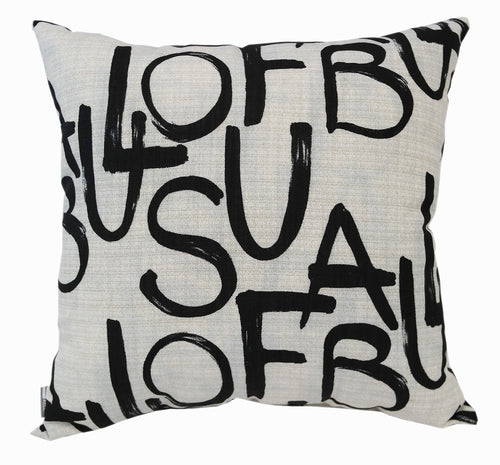 Modern Fabulous in Black Text Decorrative Thow Pillow 18x18 - Home Accent Pillows