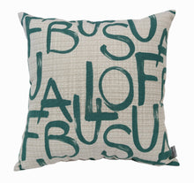 Modern Fabulous in Green Text Decorative Throw Pillow 18x18 - Home Accent Pillows
