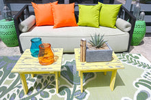 Outdoor Solid Orange Yellow Throw Pillow