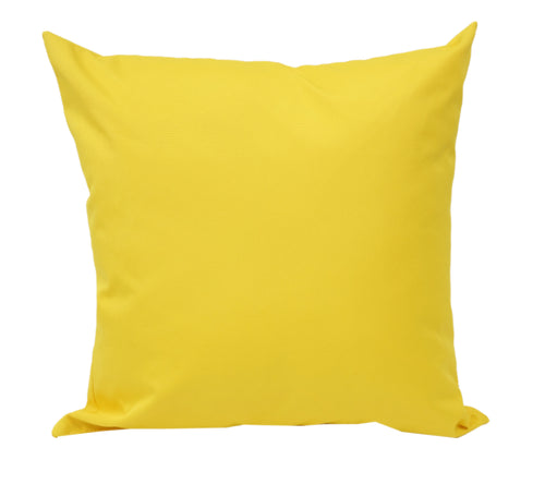 Outdoor Solid Outdoor Yellow Throw Pillow