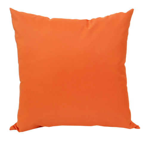 Outdoor Solid Orange Yellow Throw Pillow